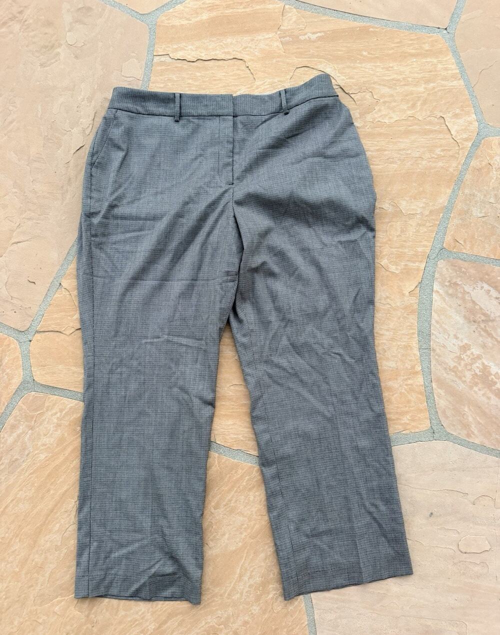 Talbots Woman Brown Plaid Stretch Ankle Pants Womens Size 20 Career Casual NWT